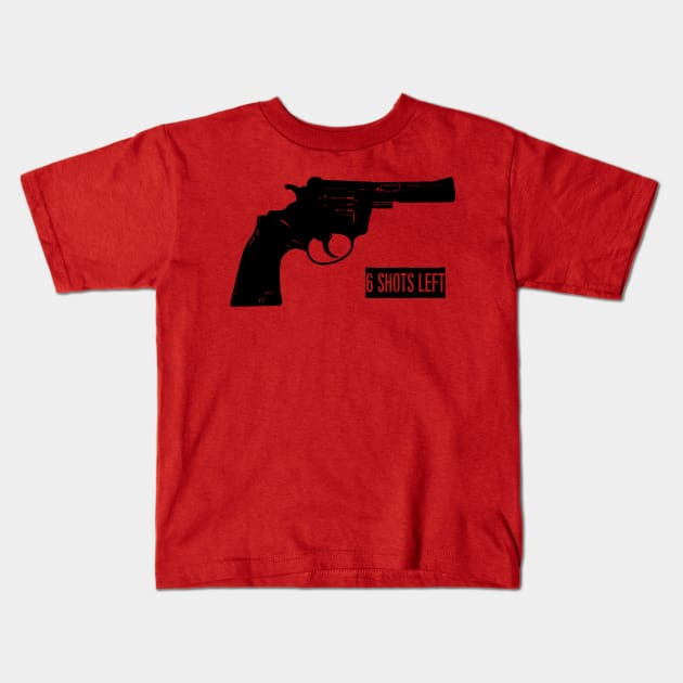 Revolver - Six Shots Left! Kids T-Shirt by Spacamaca